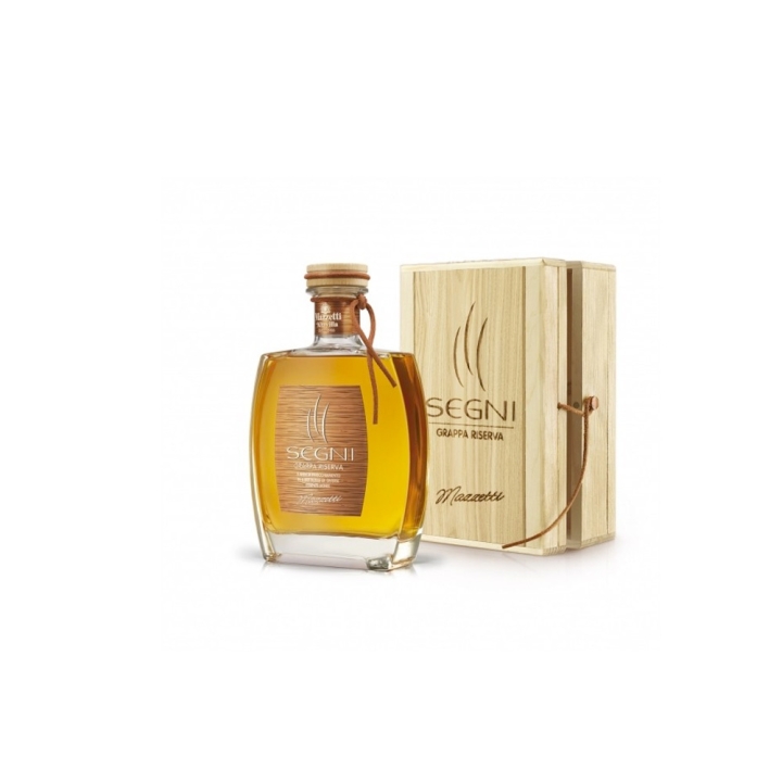 Grappa Riserva - Segni® di Mazzetti d'Altavilla mit Holzkiste